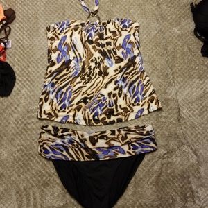 Jones New York Printed Tankini